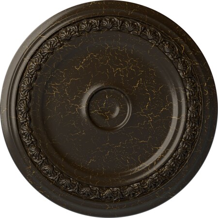 Ekena Millwork Carlsbad Ceiling Medallion (Fits Canopies up to 5 1/2"), 31 1/8"OD x 1 1/2"P, Stone Hearth Crackle CM31CASHC